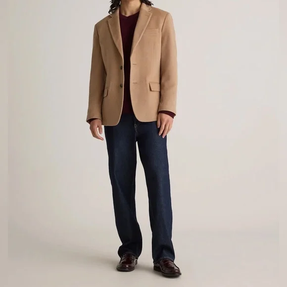 New! Quince 100% Mongolian Cashmere Camel Blazer Sz XXL - Picture 10 of 10